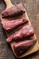 100% Grass Fed Beef Fillet Tail Cut, Showcasing Natural Marbling and Flavour.