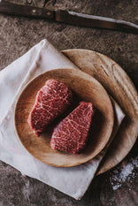 Two Thick-Cut Grass-Fed Beef Chuck Steak With Natural Marbling, Ready For Pan-Frying Or Grilling.